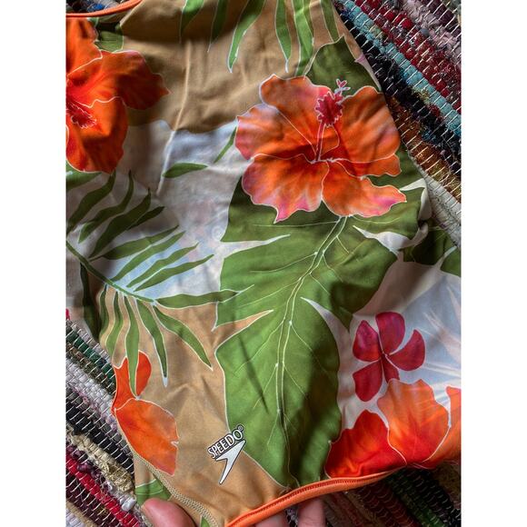 vintage 90s SPEEDO Hawaiian Print REVERSIBLE SWIMSUIT xs/0 tropical photo y2k - Picture 10 of 10